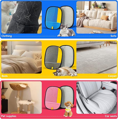 Thickened Ectrostatic Pet Hair Removal Glove, Magic Brush Pet Hair Remover Tool for Cat & Dog, Upgraded Reusable Pet Hair Gloves for Couch, Clothing, Carpet & Car Seat, Cat Grooming Gloves