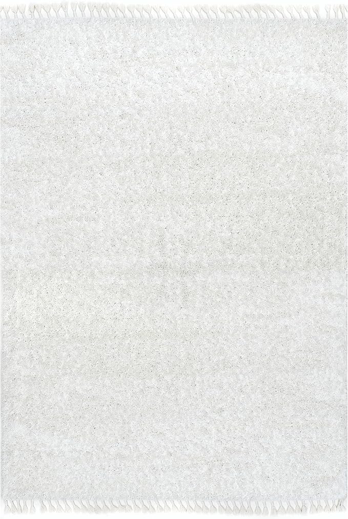 nuLOOM Neva Modern Tasseled Shag Area Rug, 9x12, Ivory