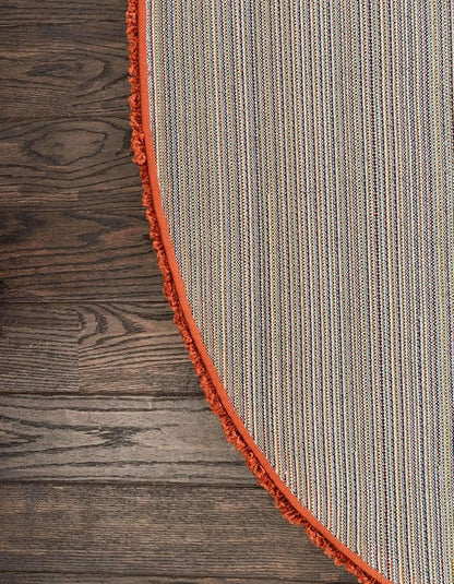 Unique Loom Solid Shag Collection Area Rug (3' 3" x 5' 3" Oval, Terracotta)
