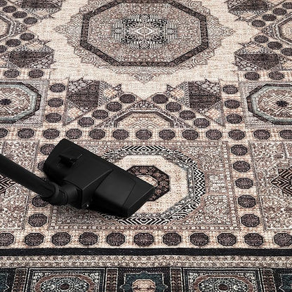 Keen Home Design 3x5 Rug - Machine Washable Entry Rug with Non-Slip Backing, Ideal for Enteryway, Kitchen, Bathroom, Laundry Room - Vintage, Easy Clean, Durable, Low Pile Rug - (3' x 5')