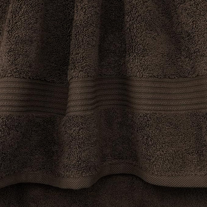 Cotton Paradise 100% Cotton Turkish Washcloth Set for Bathroom, 4 Piece Soft Absorbent Small Hand Face Towels Wash Rags, Brown