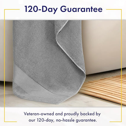 Ultra Soft & Plush Viscose from Bamboo Bath Sheets - 700 GSM Pack of 2 - Extra Large 70x35 in - Super Absorbent & Quick Drying (Pewter Grey)