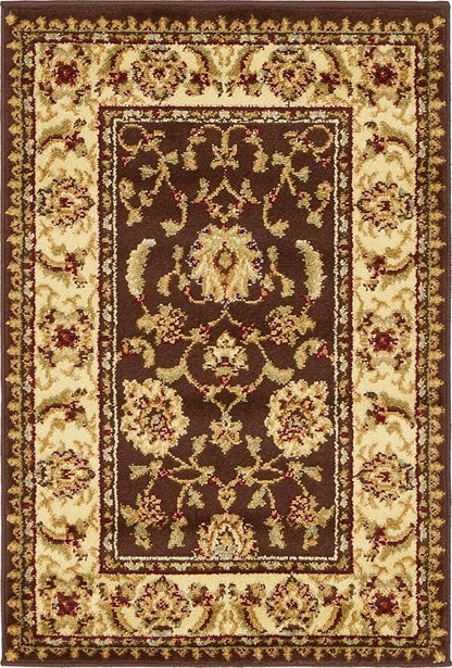 Rugs.com Aditi Collection Rug – 2' 2 x 3' Brown Low Rug Perfect for Living Rooms, Large Dining Rooms, Open Floorplans