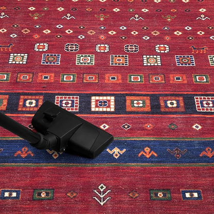 Keen Home Design 2x10 Rug - Machine Washable Runner Rug with Non-Slip Backing, Ideal for Hallway, Entryway, Kitchen, Laundry Room - Vintage, Easy Clean, Durable, Low Pile - (2'6" x 10')