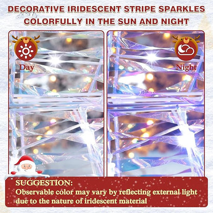 4.5FT Lighted Snowman for Christmas Decoration, 3D Pre-Lit Iridescent Snowman Xmas Decor with 100 LED Lights, Glittered Standing Holiday Display for Outdoor, Indoor