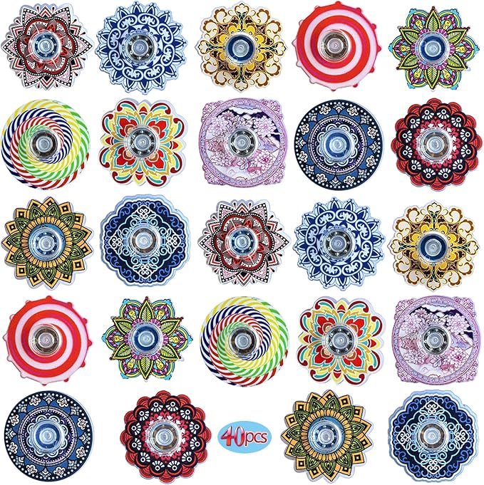 40 Pack Mini Fidget Spinner Toys Bulk Party Favors Easter Basket Goodie Bag Stuffers Gifts,Stress Relief Sensory Toys for Kids Teens Adults Autisms,Treasure Box Toy for Classroom Prizes Supplies