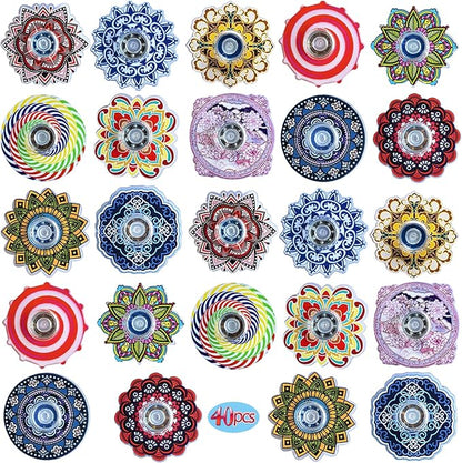 40 Pack Mini Fidget Spinner Toys Bulk Party Favors Easter Basket Goodie Bag Stuffers Gifts,Stress Relief Sensory Toys for Kids Teens Adults Autisms,Treasure Box Toy for Classroom Prizes Supplies