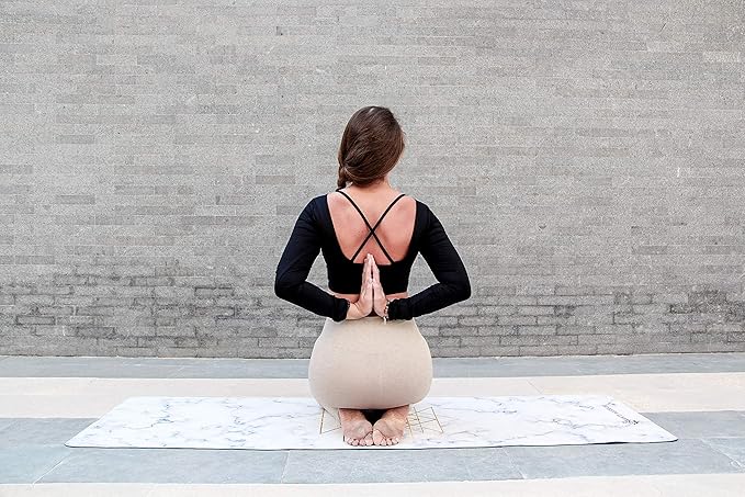 Suede yoga mat - Premium Printed Natural Eco-friendly Non-Slip Mat Great for Hot Yoga, Pilates, Workouts (72 inch x 24 inch x 3mm thick)