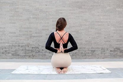 Suede yoga mat - Premium Printed Natural Eco-friendly Non-Slip Mat Great for Hot Yoga, Pilates, Workouts (72 inch x 24 inch x 3mm thick)