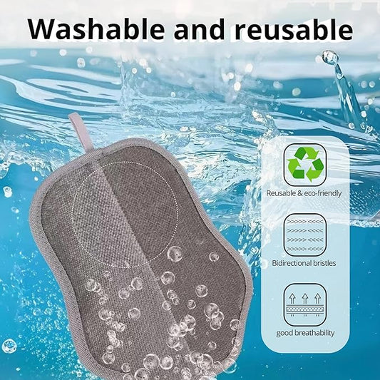 2025 Upgrade Electrostatic Pet Hair Removal Glove, A Reusable Pet Hair Remover Tool for Cats & Dogs, Clothing, Couches, Carpets, and Car Seats(Gray Glove, Cat Keychain)