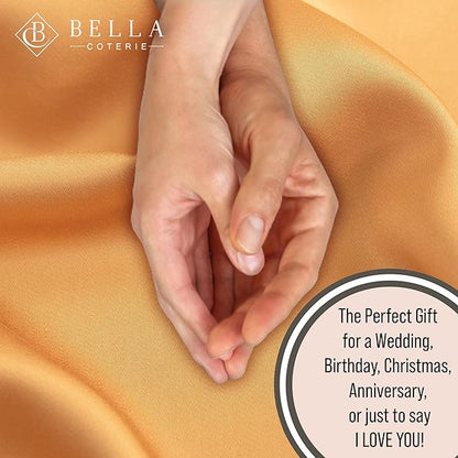 Bella Coterie Luxury Bamboo Viscose Split King Size Sheet Set | 100% Organically Grown | Ultra Soft | Cooling for Hot Sleepers | 18" Deep Pocket [Marigold]