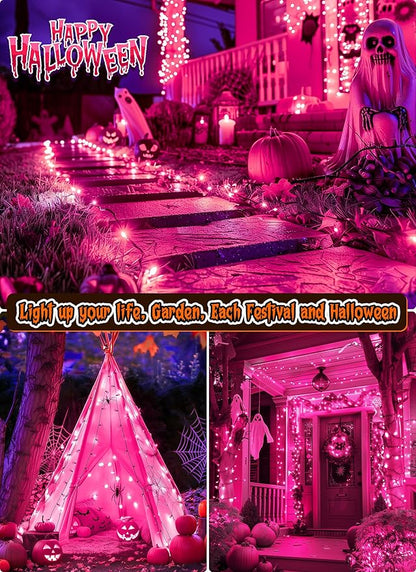 Purple Halloween Mini Lights, 50 Count 13 Feet Incandescent Bulb Mini String Lights, Connectable Halloween Light for Haunted House Ghost Party Holiday Window Indoor Outdoor Decoration, Purple