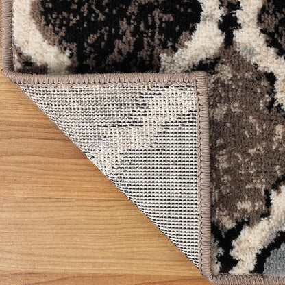 Superior Indoor Area Runner, Jute Backed, Perfect for Hallway, Living/Dining Room, Bedroom, Office, Kitchen, Entryway, Modern Geometric Trellis Floor Decor, Viking Collection, 2' 7" x 10', Ivory