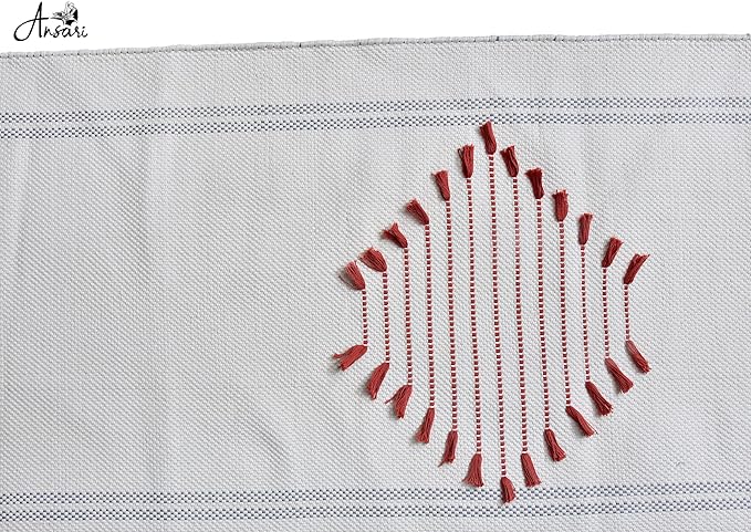 Craftyansari Handwoven Cotton Yoga Mat, Natural, 72 x 24 Inches, Fair Trade, Soft Absorbent Surface for Exercise, Workout, Meditation