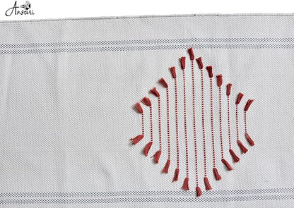 Craftyansari Handwoven Cotton Yoga Mat, Natural, 72 x 24 Inches, Fair Trade, Soft Absorbent Surface for Exercise, Workout, Meditation
