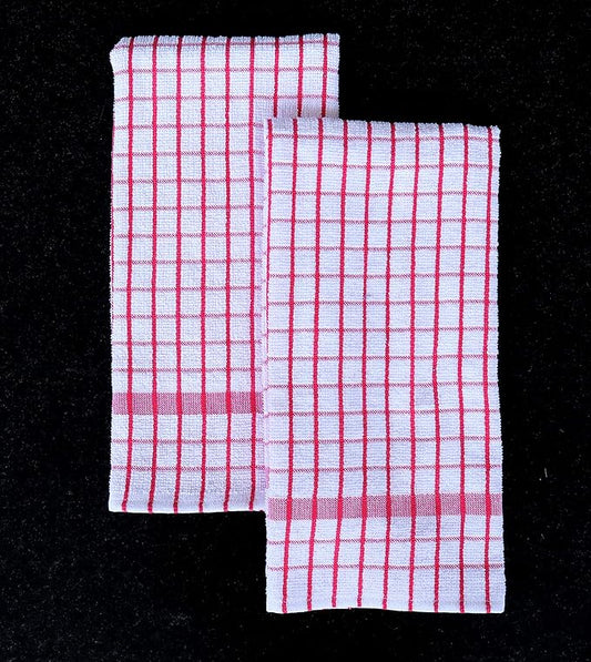 AMOUR INFINI Kitchen Towels Set of 4 - Highly Absorbent, Super Soft Terry Cotton 20x28 Inch Dish Towels with Hanging Loop - Hand & Tea Towels for Cleaning & Drying Dishes (Pink)