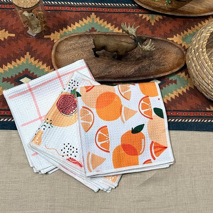 QUILTINA Dish Towels Set - 17 x 25 Inches 100% Cotton Waffle Weave Kitchen Towels 6 Pack, Dish Towels for Kitchen, Super Absorbent for Drying and Cleaning