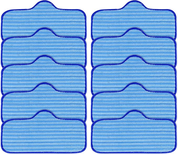 KEEPOW 10 Pack Microfiber Mop Pads Compatible with Dupray Neat Steam Cleaner McCulloch MC1275 and Steamfast SF-275/SF-370