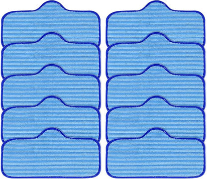 KEEPOW 10 Pack Microfiber Mop Pads Compatible with Dupray Neat Steam Cleaner McCulloch MC1275 and Steamfast SF-275/SF-370