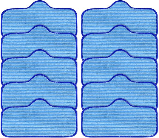 KEEPOW 10 Pack Microfiber Mop Pads Compatible with Dupray Neat Steam Cleaner McCulloch MC1275 and Steamfast SF-275/SF-370