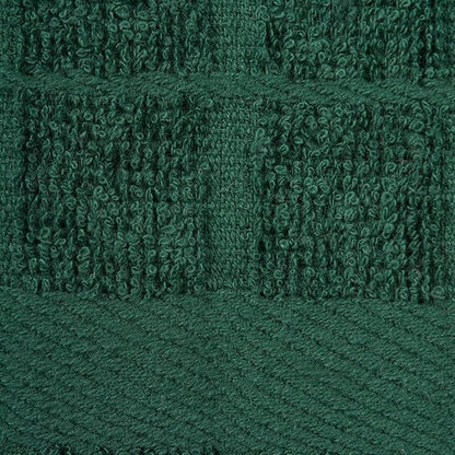 DII Basic Terry Collection Solid Windowpane Dishcloth Set, 12x12, Dark Green, 6 Piece