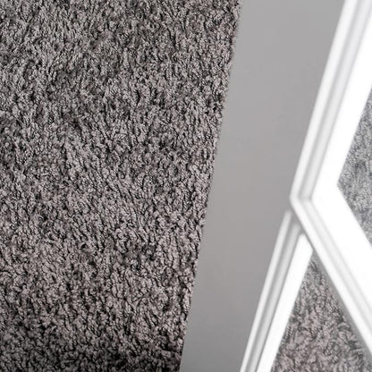 Unique Loom Solid Shag Collection Area Rug (3' 3" x 5' 3" Oval, Graphite Gray)