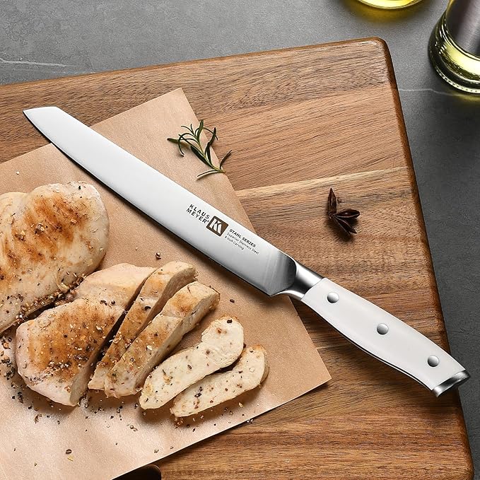 Stahl 19 Piece High Carbon Exclusive German Steel Knife Block Set (White)