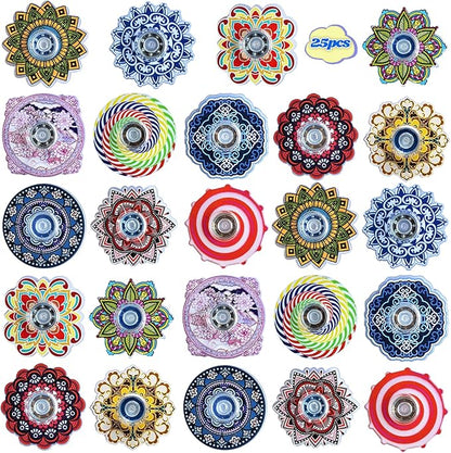 25 Pack Fidget Spinner Toys Mini,Party Favors Supplies Birthday Gifts Christmas Stocking Goodie Bag Stuffers for Kids Adults,Sensory Toys for Boys Girls Stress Relief,Treasure Box Toy Classroom Prizes
