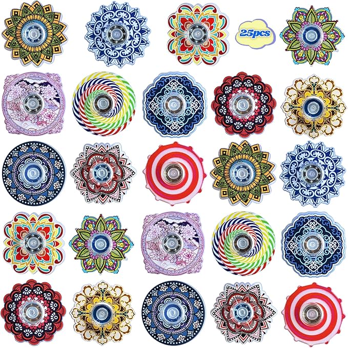 25 Pack Fidget Spinner Toys Mini,Party Favors Supplies Birthday Gifts Christmas Stocking Goodie Bag Stuffers for Kids Adults,Sensory Toys for Boys Girls Stress Relief,Treasure Box Toy Classroom Prizes