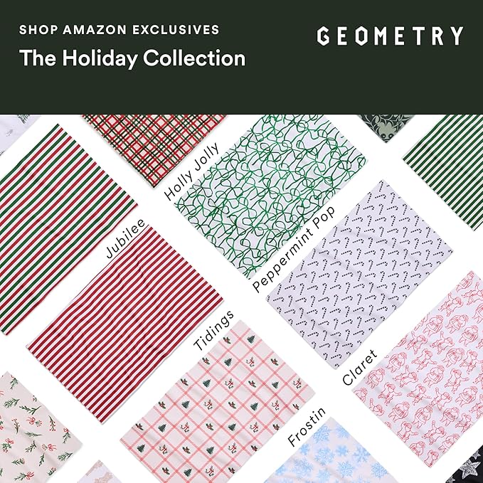 GEOMETRY Christmas Kitchen Towels - Quick Dry Microfiber Cloth Dish Towels for Kitchen Drying - Premium Quick Dry Towel 2-Pack Set - Deck The Holls