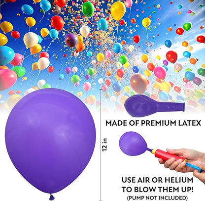 Light Purple Balloons 100 Pack, 12 Inch Light Purple Latex Balloons For Birthdays, Weddings, Baby Showers, Holidays