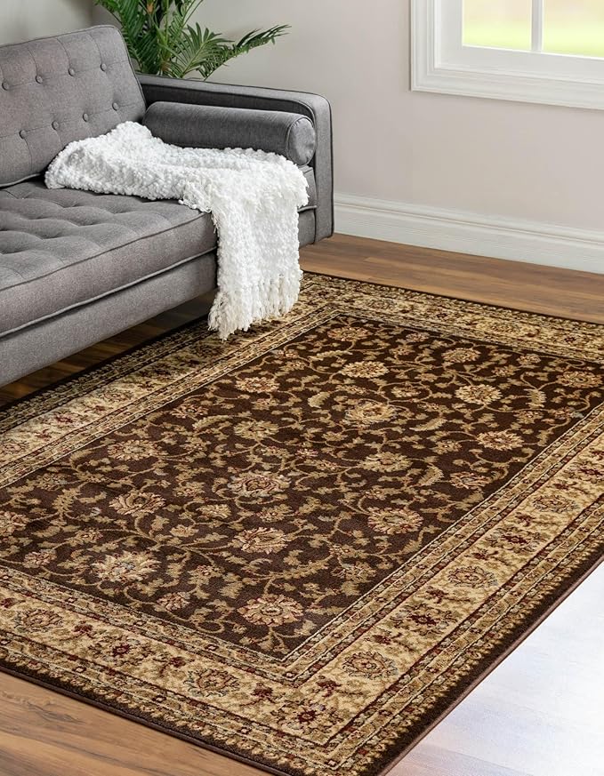 Rugs.com Aditi Collection Rug – 10' x 13' Brown Low Rug Perfect for Living Rooms, Large Dining Rooms, Open Floorplans