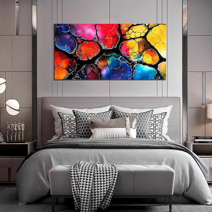 Abstract Canvas Wall Art for Living Room Bedroom Home Office Modern Colorful Abstract Picture Large Canvas Prints Size 29x58