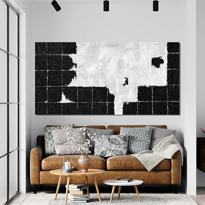 Canvas Wall Art Decor Wall Art Pictures for Living Room Black and White Wall Art Prints Abstract Canvas Art Wall Decor Modern Abstract Wall Art Textured Artwork for Walls Bedroom Office Decor 20"X40"