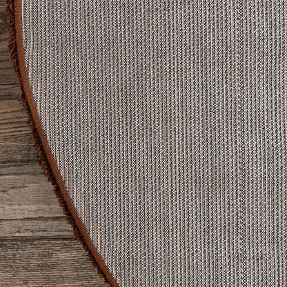 Unique Loom Solid Shag Collection Area Rug (5' 1" x 8' Oval, Chocolate Brown)