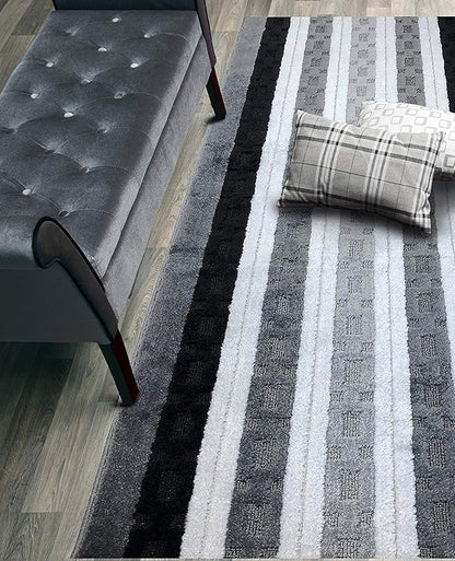 Custom Cut Hallway Runner Rug, Slip Resistant, 31 Inch Wide X Your Choice of Length, Chain Anthracite, 31 Inch X 18 feet
