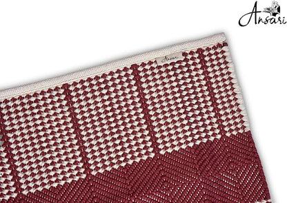 Craftyansari Handwoven Cotton Yoga Mat, Natural, 72 x 24 Inches, Fair Trade, Soft Absorbent Surface for Exercise, Workout, Meditation