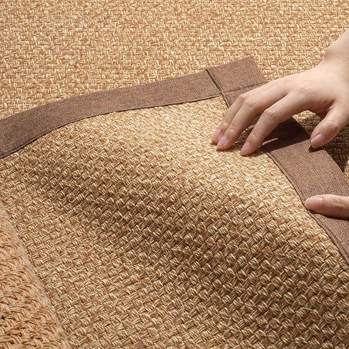 Washable Runner Rug 3x5 Jute Like Entryway Indoor Runner Mat Rugs Non Slip, Woven Soft Farmhouse Area Boho Floor Carpet for Hallway Kitchen Laundry Hall Backdoor Bedroom Living Room, Brown