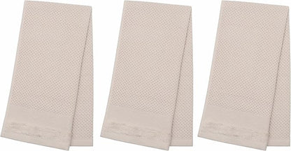 Mia'sDream Cotton Hand Face Head Towel Waffle Weave Kitchen Tea Towel Dish Towels, Soft and Absorbent Bath Guest Gym Towel Washcloths, 13inch x 28inch 3 Pack (Khaki)