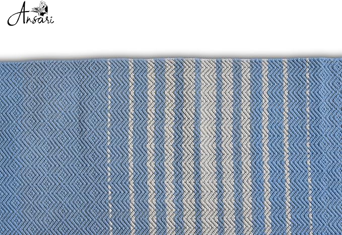Craftyansari Handwoven Cotton Yoga Mat, Natural, 72 x 24 Inches, Fair Trade, Soft Absorbent Surface for Exercise, Workout, Meditation