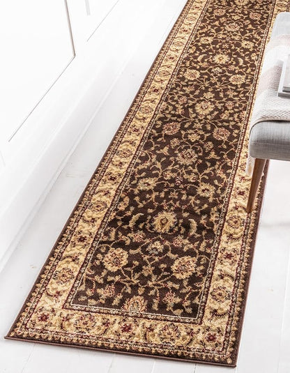 Rugs.com Aditi Collection Rug – 2' 7 x 10' Runner Brown Low Rug Perfect for Living Rooms, Large Dining Rooms, Open Floorplans