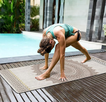 nuveti Yoga Mat Print Extra Thick TPE Non Slip Fitness Exercise Mat with Carrying Bag,72"x24" Extra Thick 6MM Exercise & Workout Mat for Yoga, Pilates Fitness and Floor Exercises