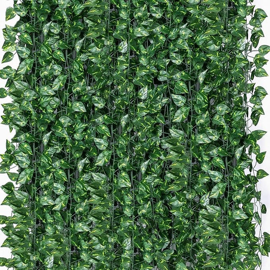 2190 Feet 299 Pack Fake Greenery Hanging Garland, Ivy Leaf Plants, Vine Leaves, Fake Flowers Foliage for Bedroom Garden Wall Decor