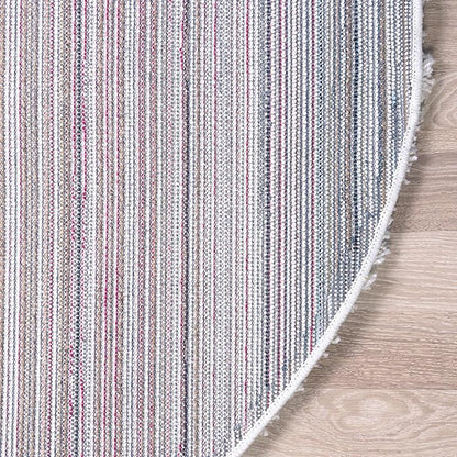 Unique Loom Solid Shag Collection Area Rug (3' 3" x 5' 3" Oval, Snow White)