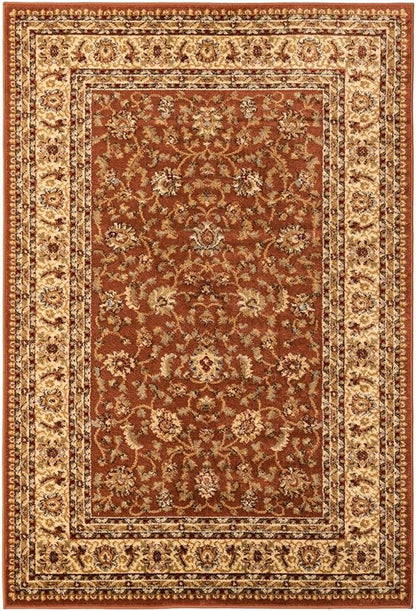 Rugs.com Aditi Collection Rug – 4' x 6' Brick Red Low Rug Perfect for Living Rooms, Large Dining Rooms, Open Floorplans