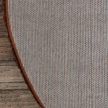 Unique Loom Solid Shag Collection Area Rug (5' 3" Round, Chocolate Brown)