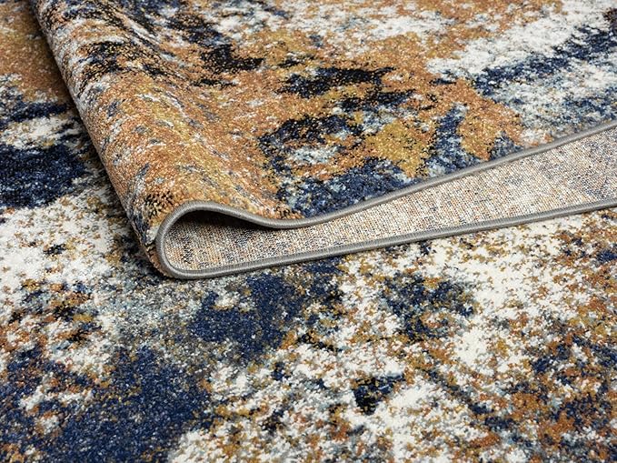 Keen Home Design Area Rugs - 10x14 Non-Shedding, Abstract Rugs for Kitchen, Living Room, Bedroom, Dining Room, Entryway - Size: 9'10" x 14', Multi