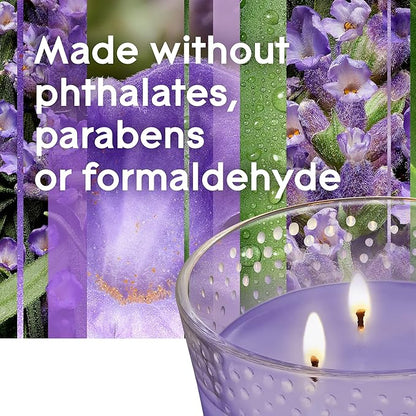 Glade Tranquil Lavender & Aloe 3-Wick Candle, 6.8 Oz, 3 Count