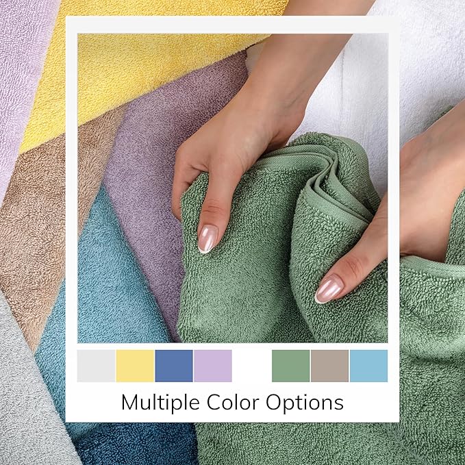 TEXTILOM 100% Turkish Cotton Oversized Luxury Bath Sheets, Jumbo & Extra Large Bath Towels Sheet for Bathroom and Shower with Maximum Softness & Absorbent (40 x 80 inches)- Mid Blue