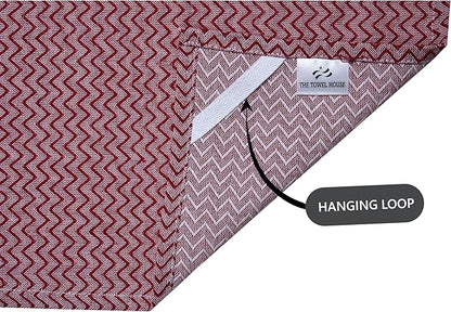 Cotton Kitchen Towels, 18"x28" Dish Towels with Hanging Loop, Ultra Absorbent, Quick Drying & Reusable Tea Towels for Kitchen, Perfect for Washing Dishes, Red, Pack of 8